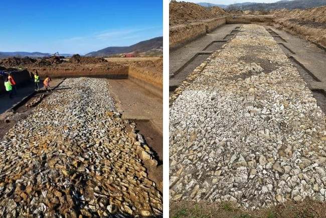 Drum roman de aproape 2.000 de ani descoperit pe șantierul unui tronson al autostrăzii Oradea - Cluj-Napoca