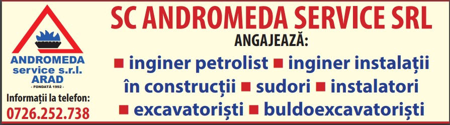 S.C. ANDROMEDA SERVICE S.R.L. ANGAJEAZĂ: 