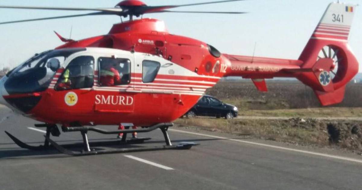Elicopterul SMURD, solicitat la un accident rutier între Pâncota și Caporal Alexa