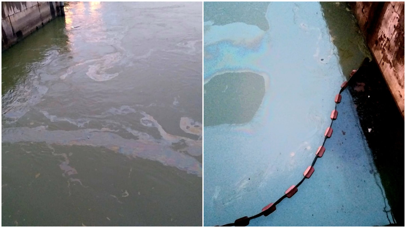 Poluare cu petrol pe Dunăre, pe o lungime de şase kilometri