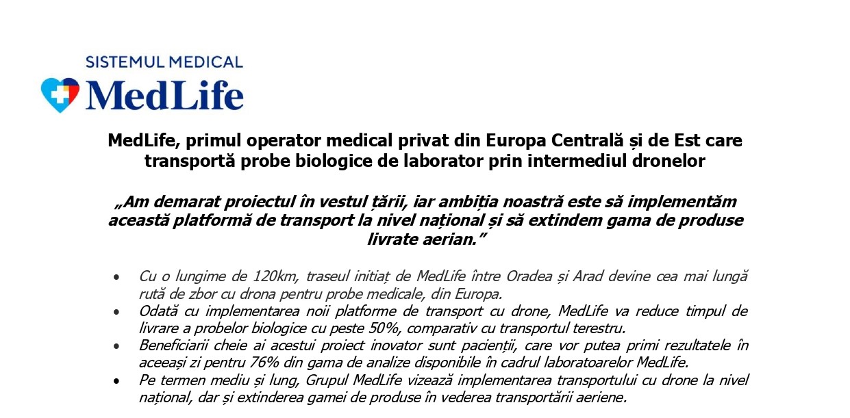 Comunicat de presă