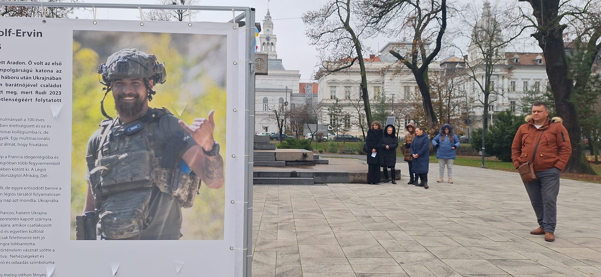 FOTO | Panou comemorativ pentru arădeanul Rudolf Wittman, mort pe frontul din Ucraina