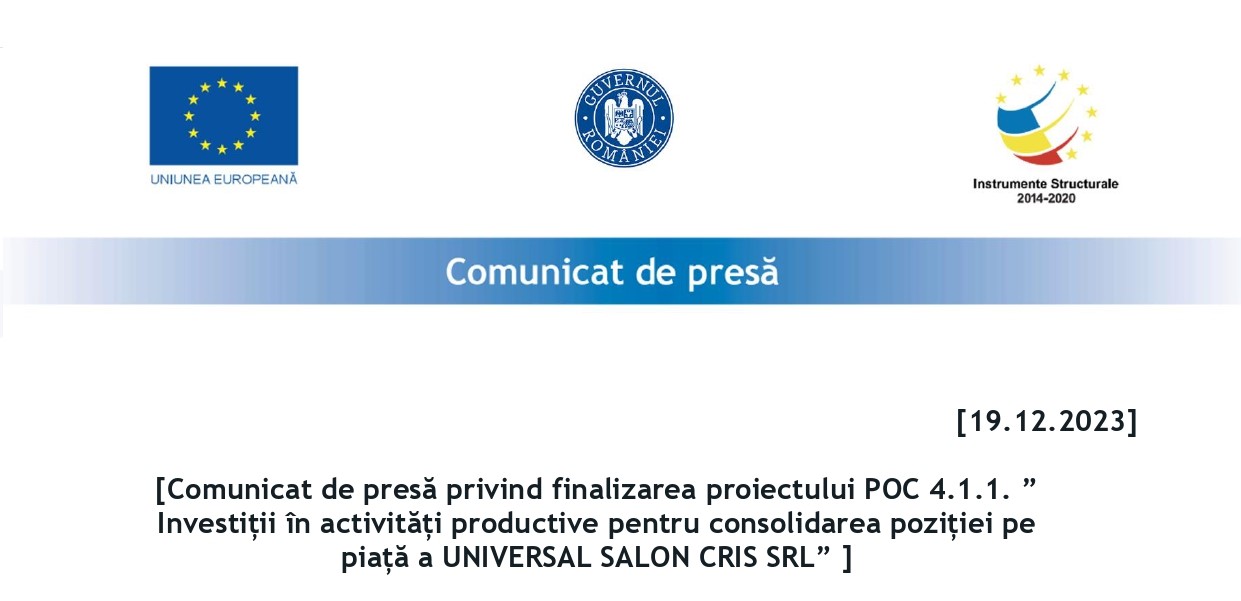 Comunicat de presă