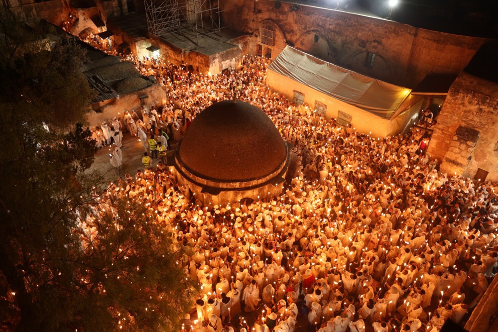Ethiopian Christians attend Holy Fire ceremony in Jerusalem