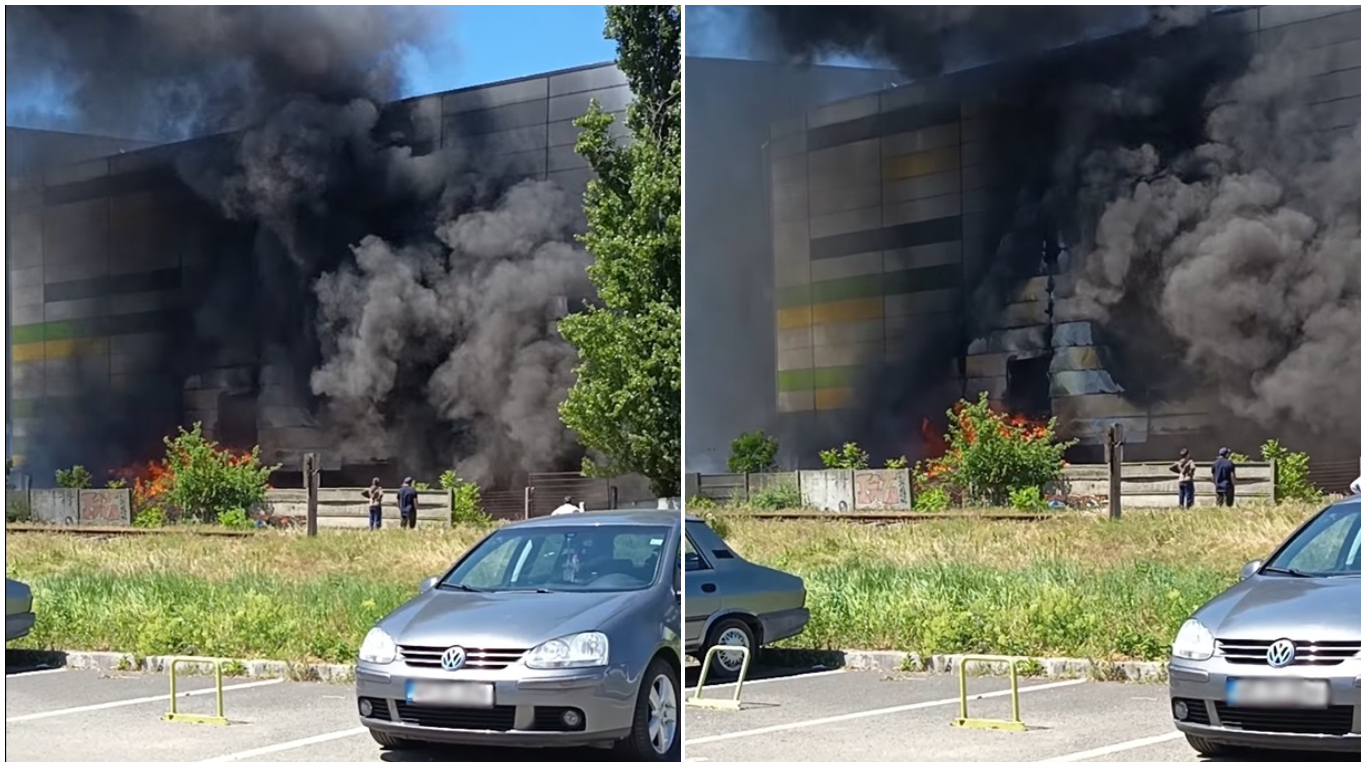 UPDATE. Incendiu în curtea și în interiorul Agora Mall