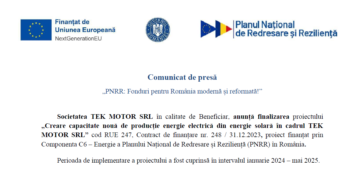 Comunicat de presă